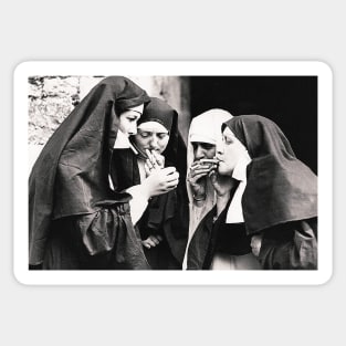 Smoking Nuns Sticker